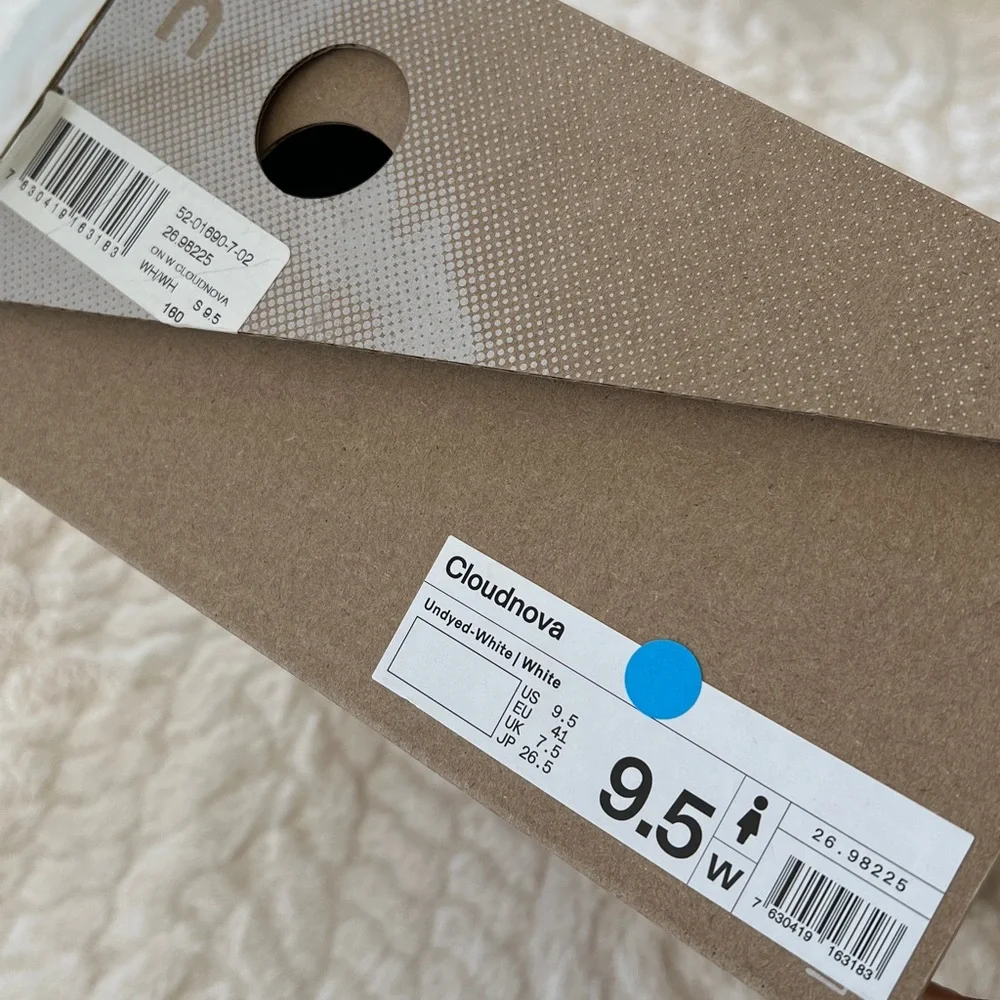 On Women’s Running Cloudnova 2 Sneakers in Undyed White, Size 9.5 - Picture 13 of 13